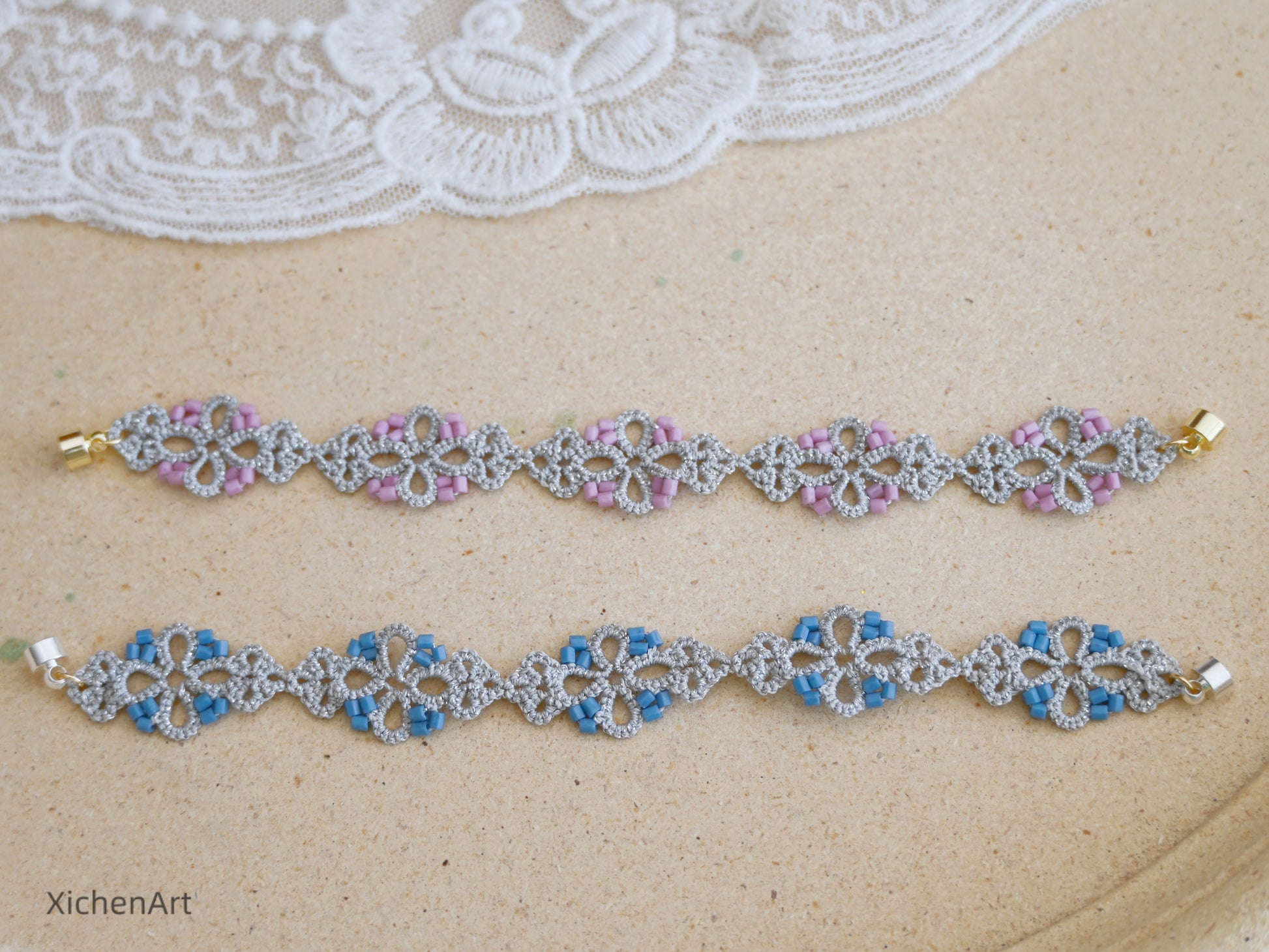 tatting bracelet with Chinese style