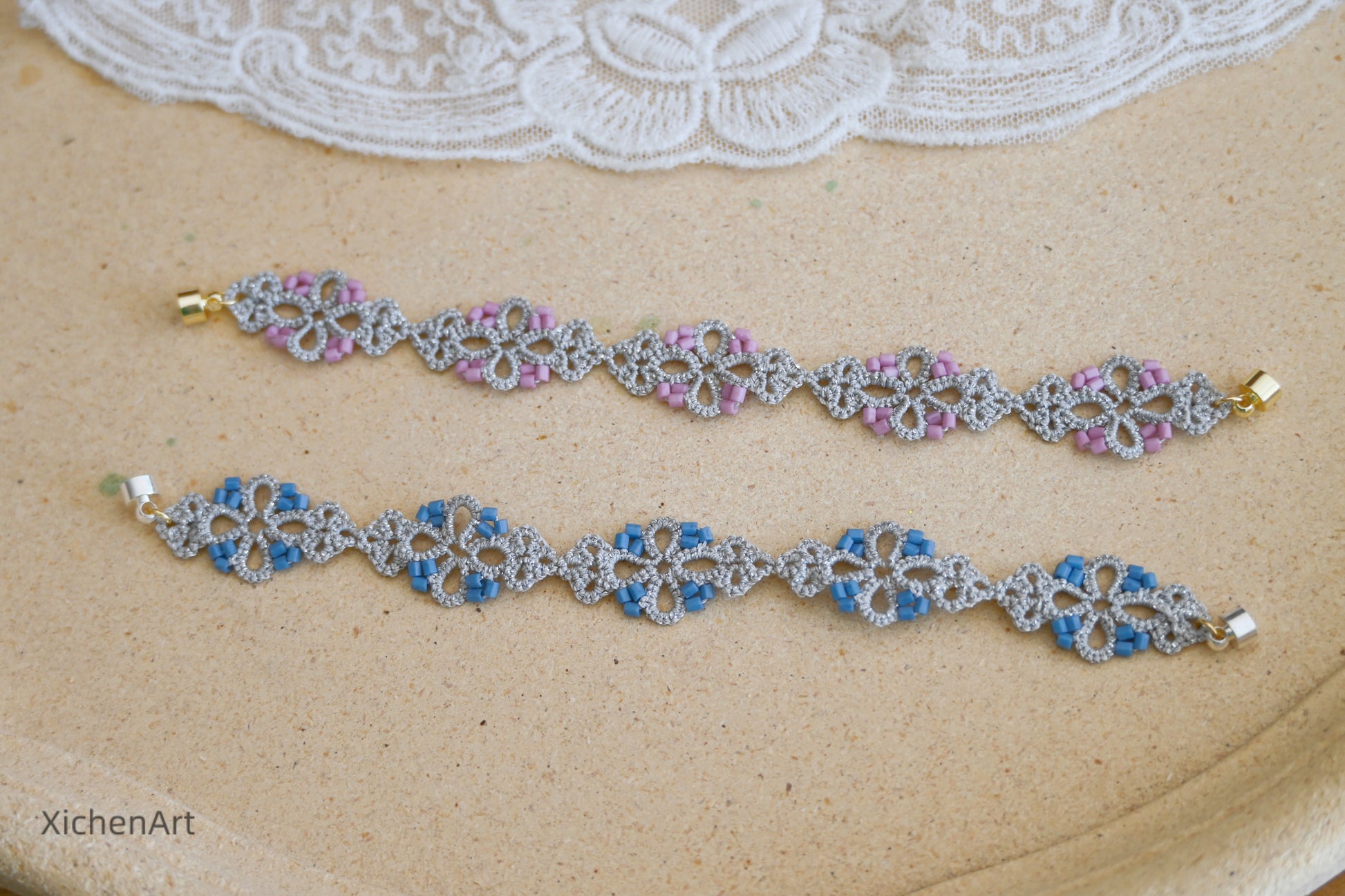 tatting bracelet with Chinese style