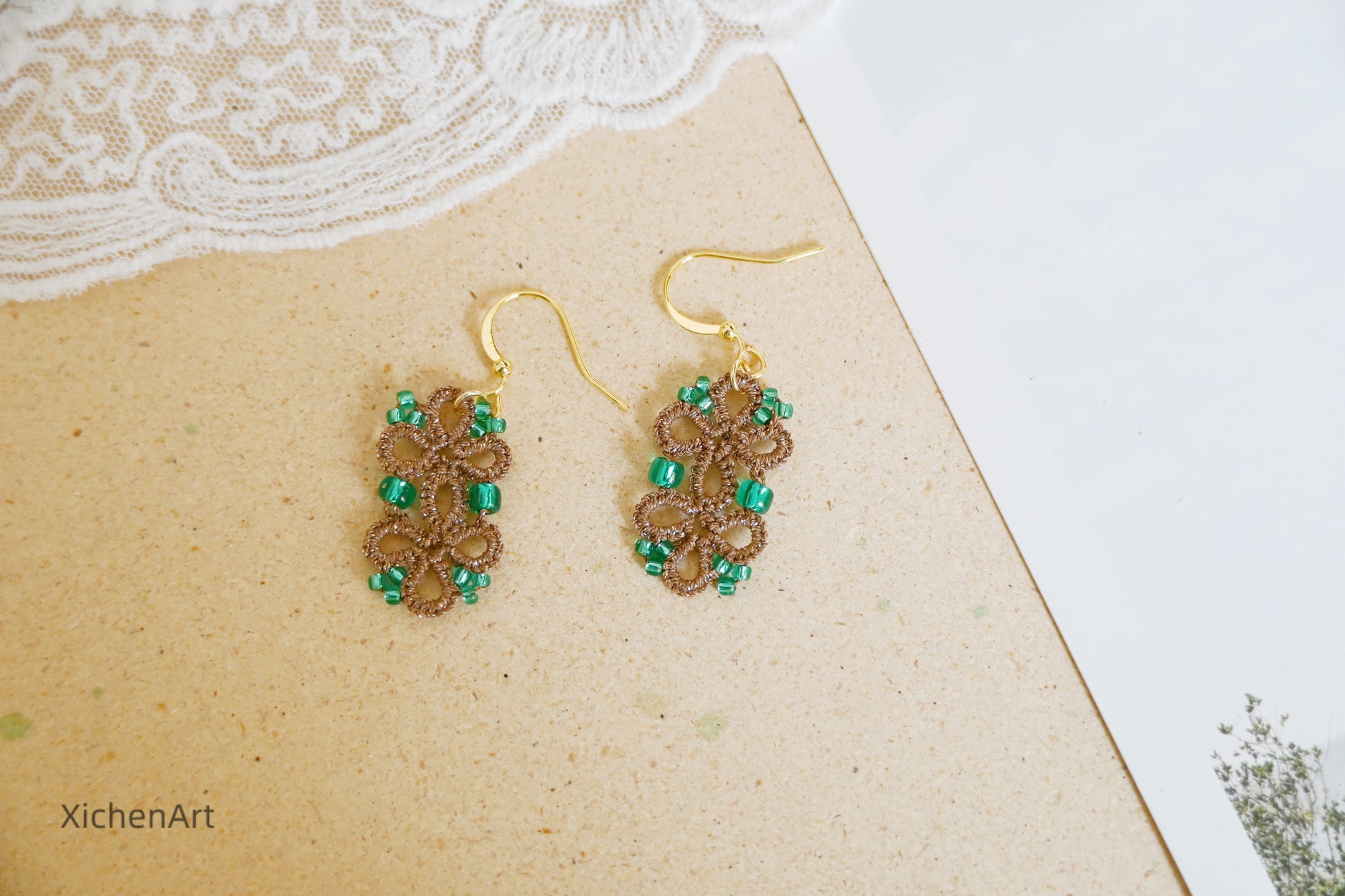 tatting Chinese style earring