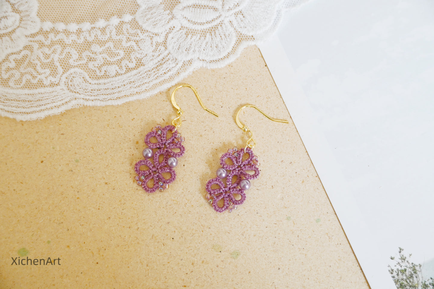 tatting Chinese style earring