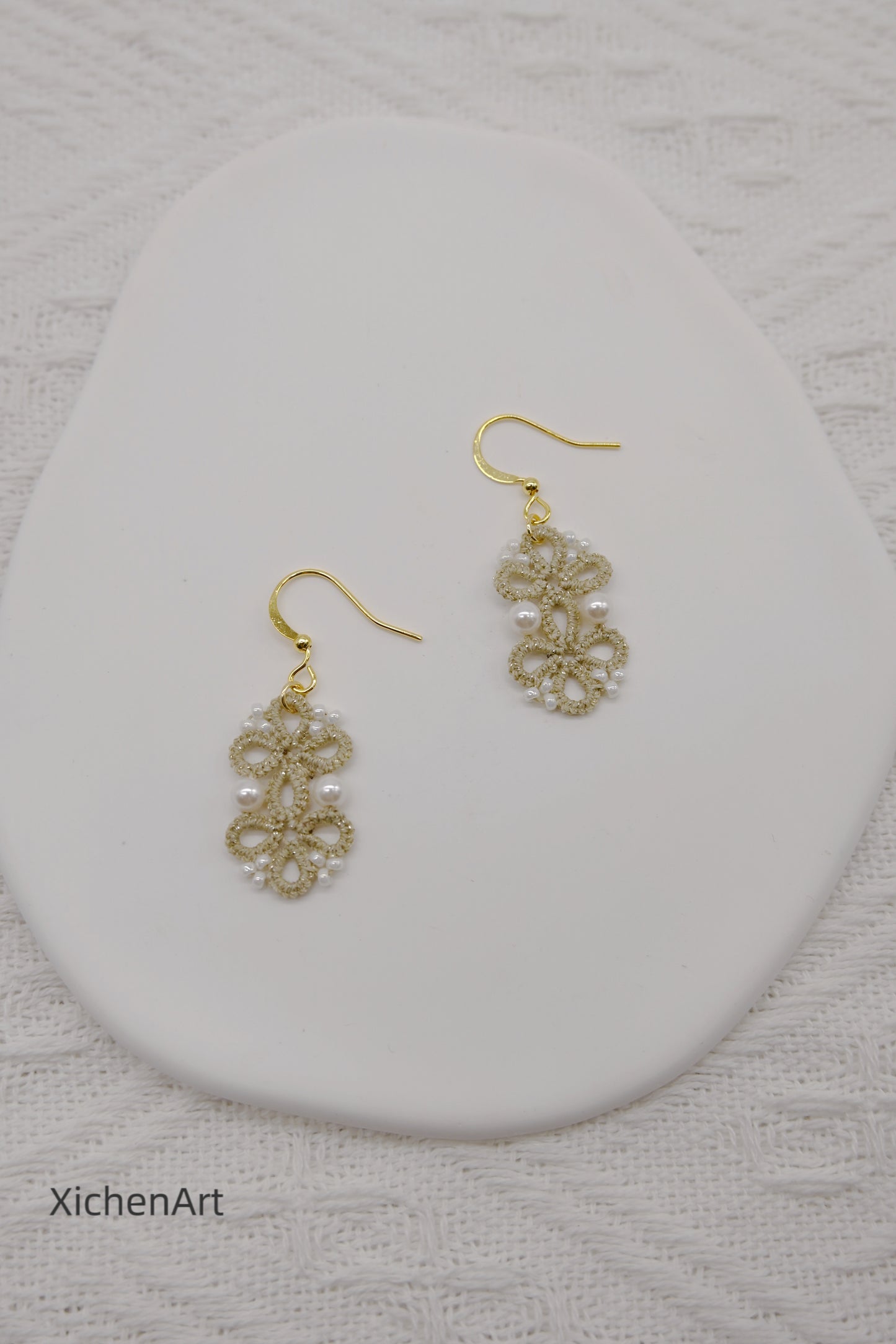 tatting Chinese style earring